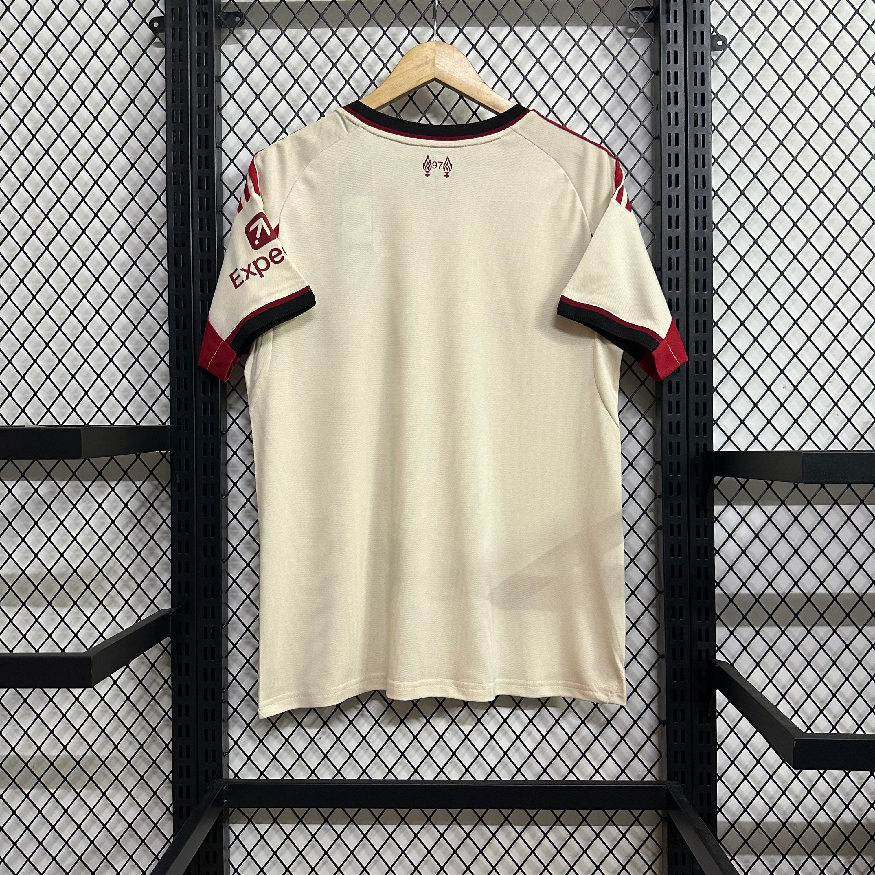 Liverpool Away Kit 2024/25 – Beige & Burgundy Edition