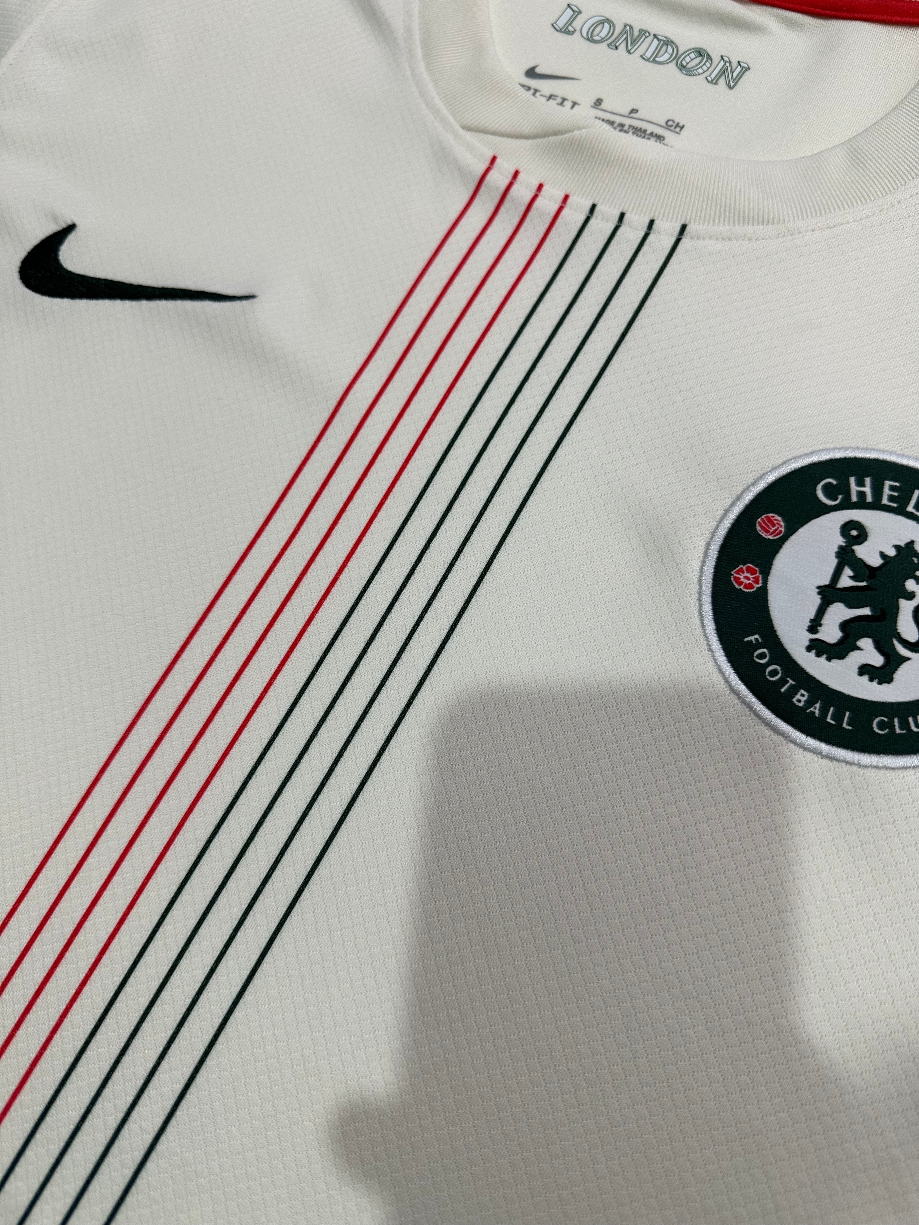 Chelsea Away Kit 2024/25 – White & Stripe Edition