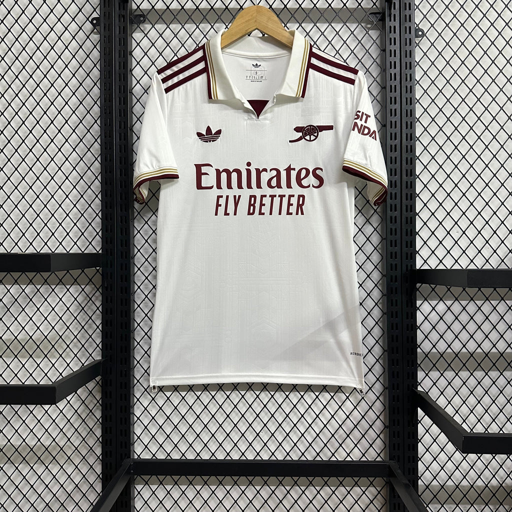 Arsenal Retro Home Kit – White & Maroon Edition