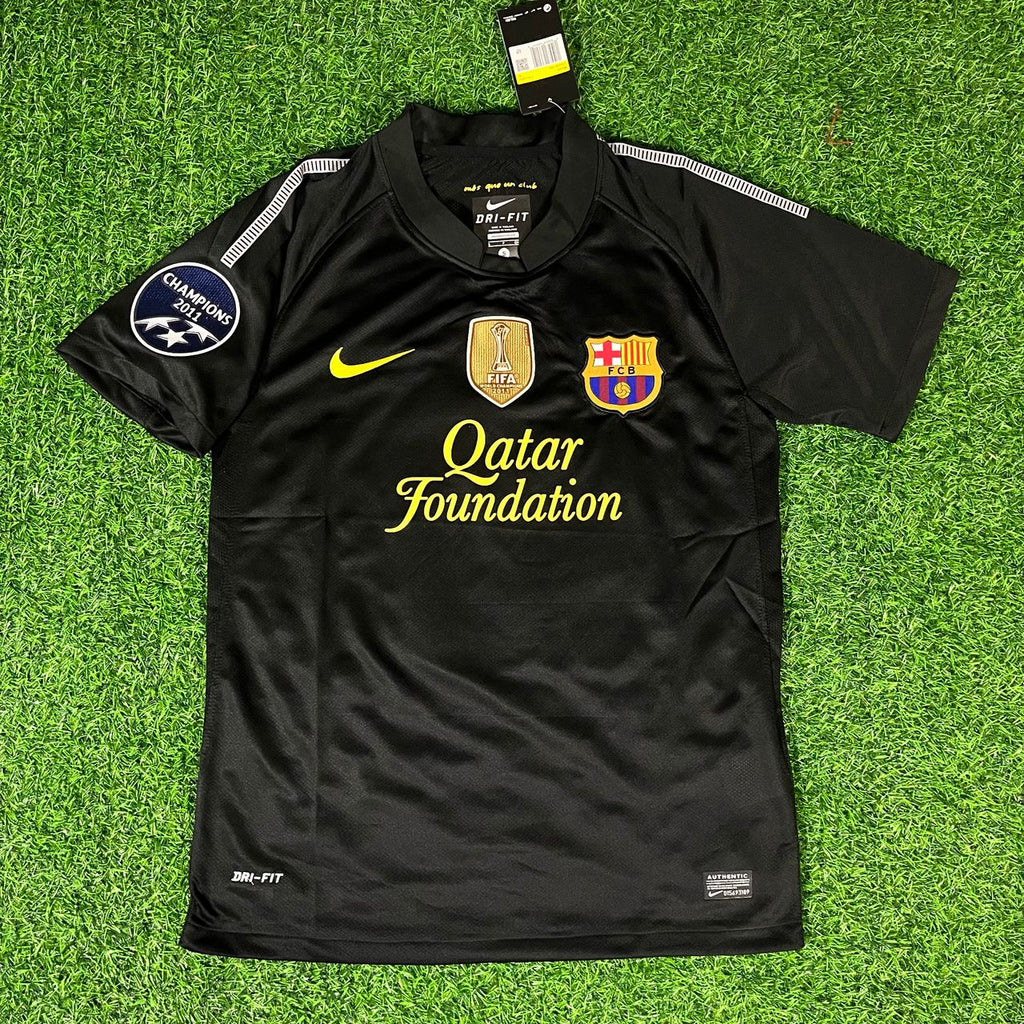 Lionel Messi Black Barcelona 2011/12 Retro Kit Jersey