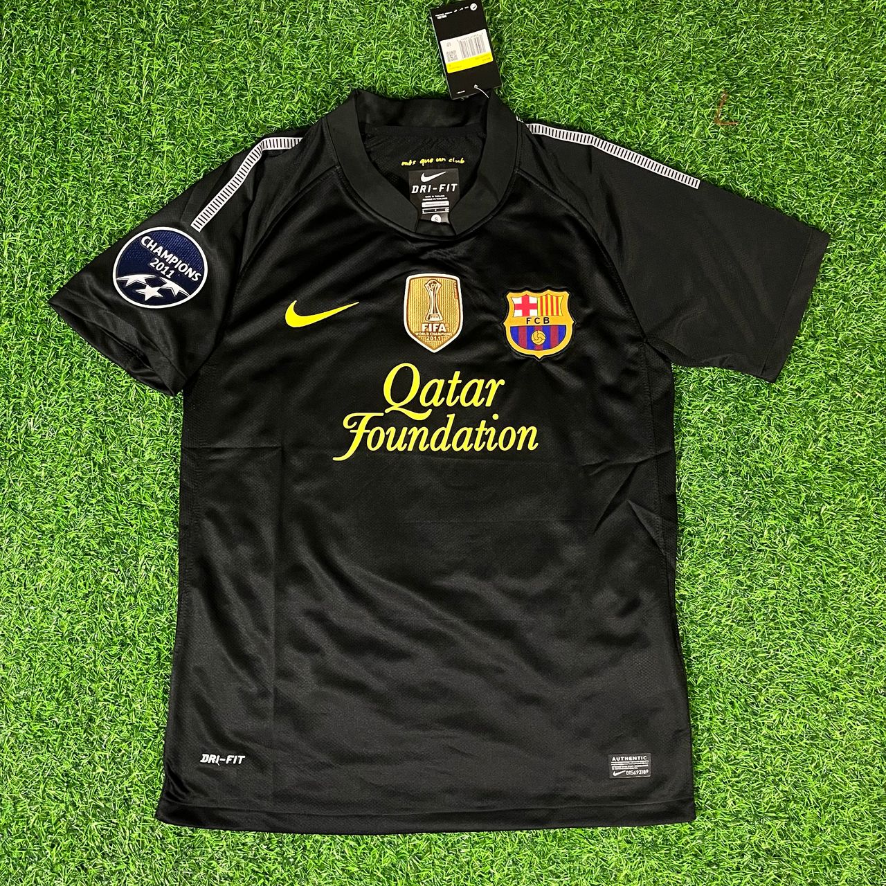 Lionel Messi Black Barcelona 2011/12 Retro Kit Jersey