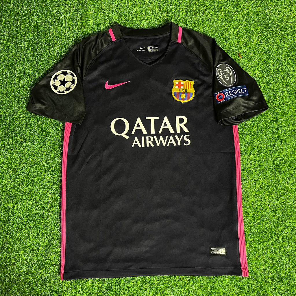 Neymar Jr Barcelona 2014/15 Retro Black-Pink Jersey