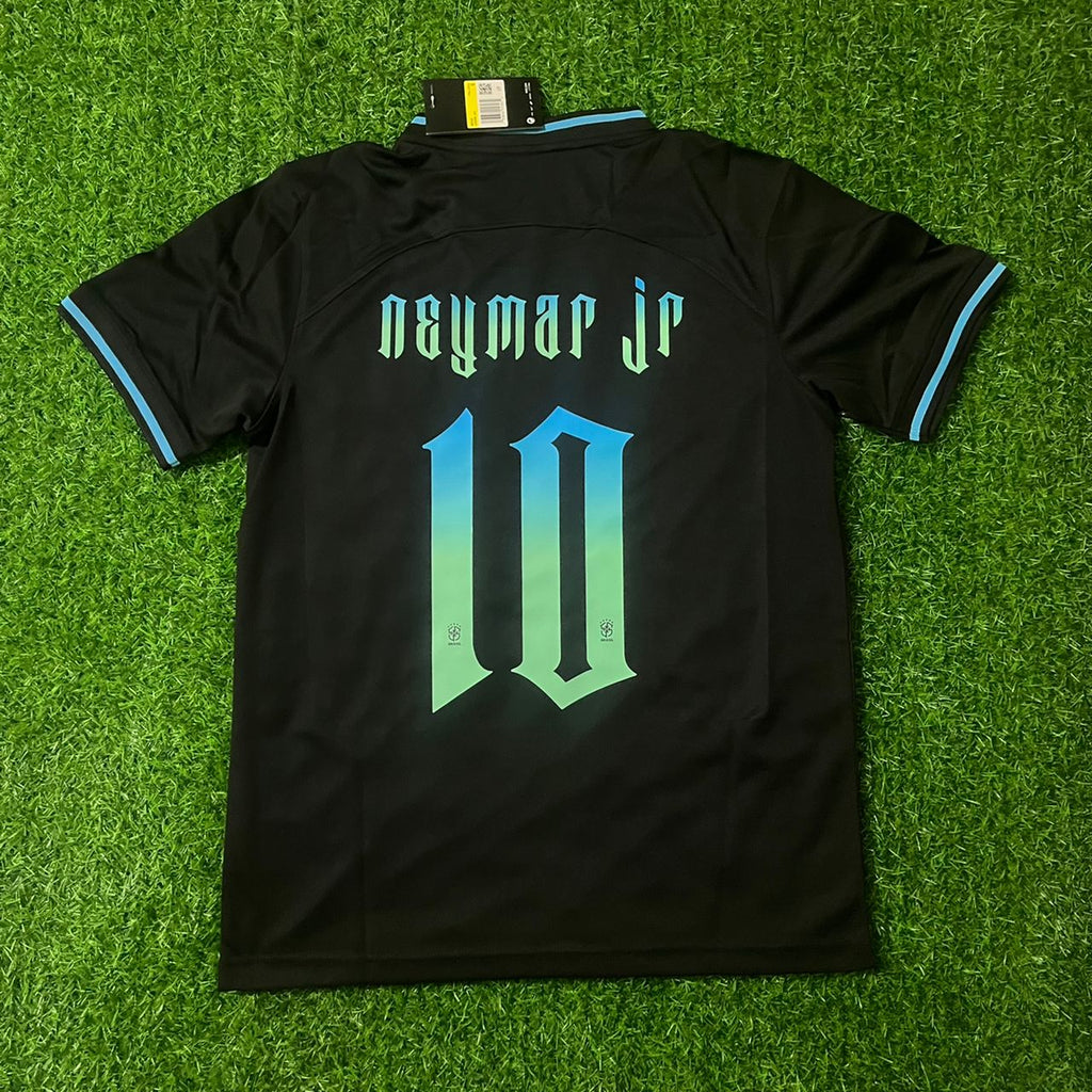 Neymar Jr Brazil Retro Football Jersey
